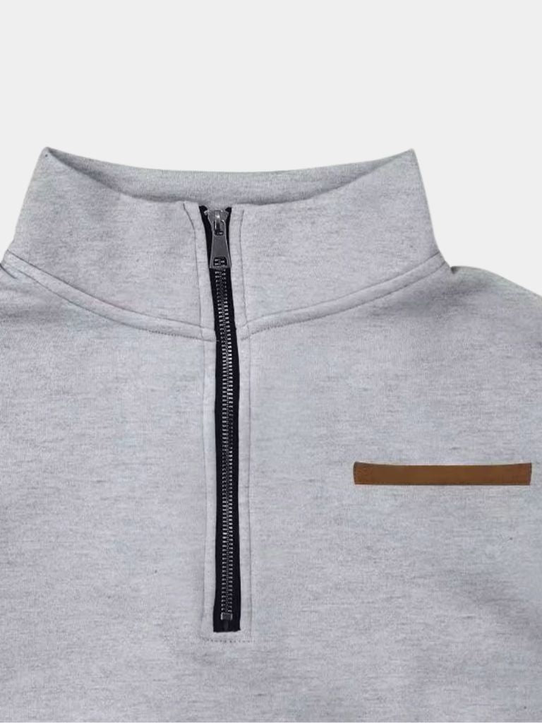 Slate Urban High Collar Pullover - Cross & Crown