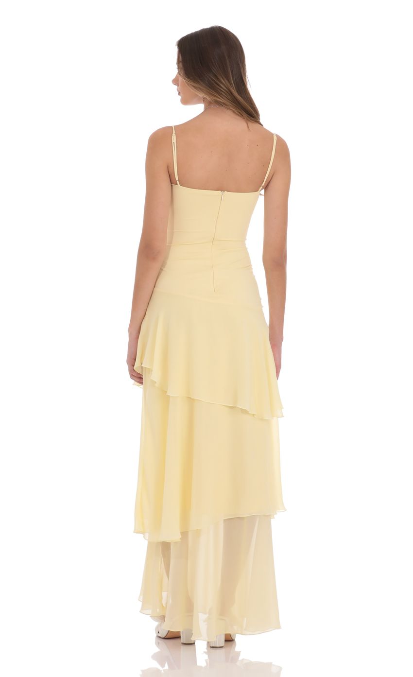 Lemon Layered Maxi Dress