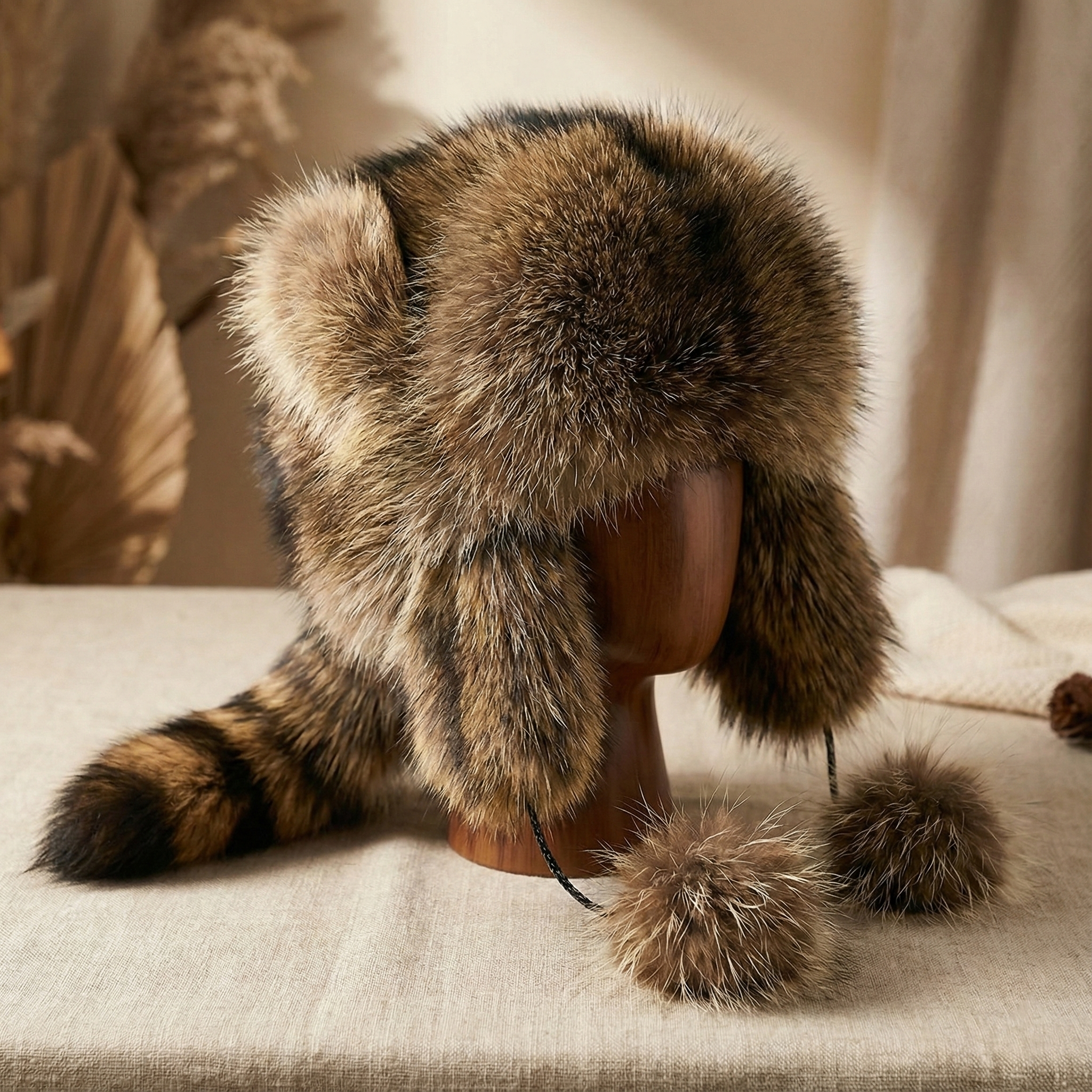 🌟 2025 Raccoon Tail Mood Hat